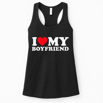 Funny I Love My Boyfriend Heart My Boyfriend Bf Womens Tank Top
