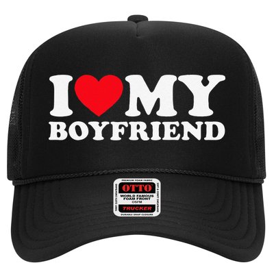 Funny I Love My Boyfriend Heart My Boyfriend Bf Trucker Hat