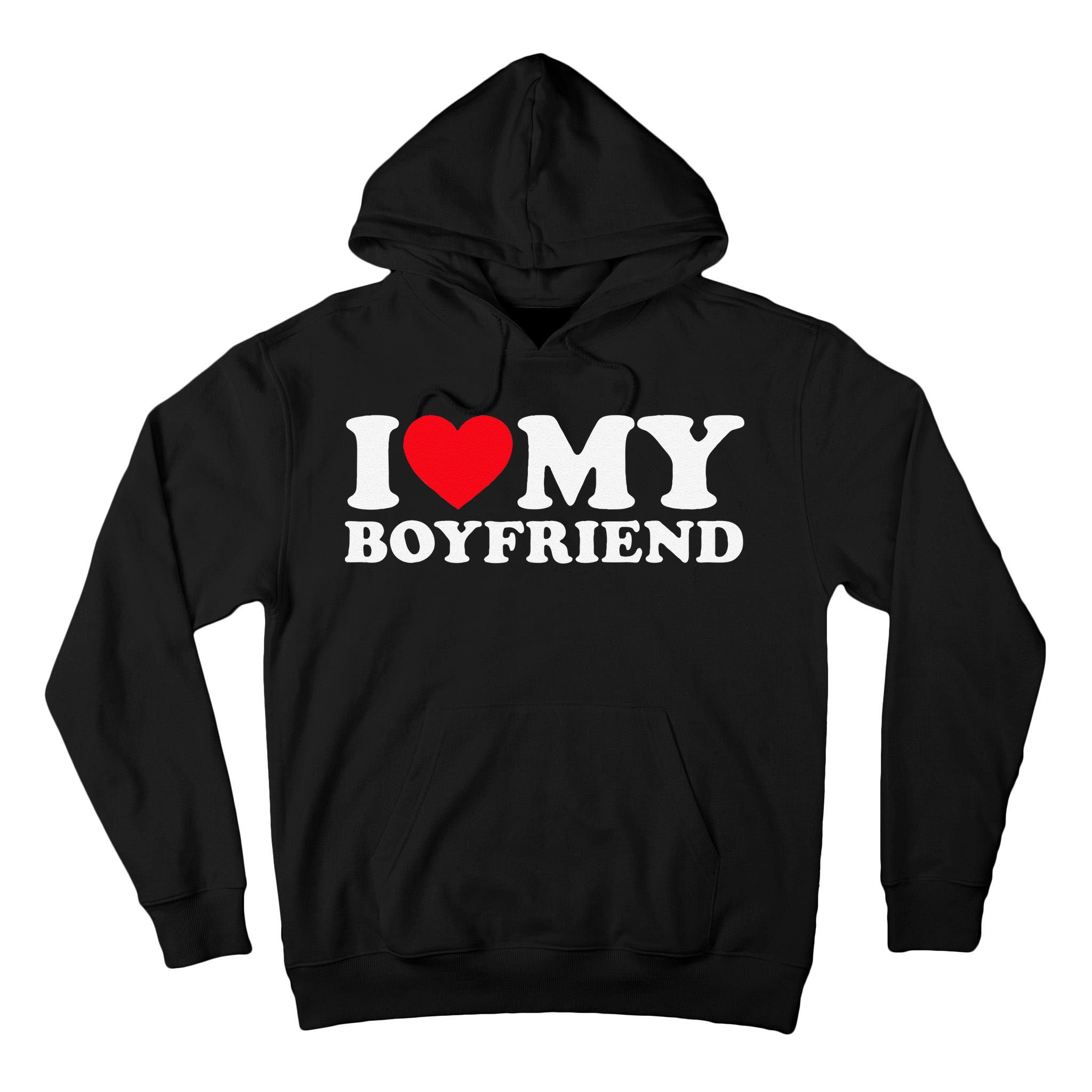 Funny I Love My Boyfriend Heart My Boyfriend Bf Tall Hoodie