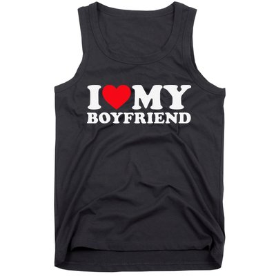 Funny I Love My Boyfriend Heart My Boyfriend Bf Tank Top