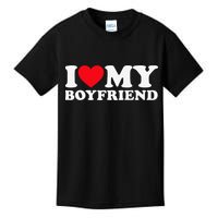 Funny I Love My Boyfriend Heart My Boyfriend Bf Kids T-Shirt