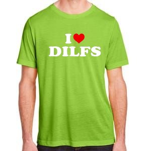 Funny I Love DILFs I Heart DILFs Red Heart Cool Adult ChromaSoft Performance T-Shirt