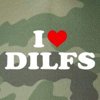 Funny I Love DILFs I Heart DILFs Red Heart Cool Legacy Tie Dye Trucker Hat