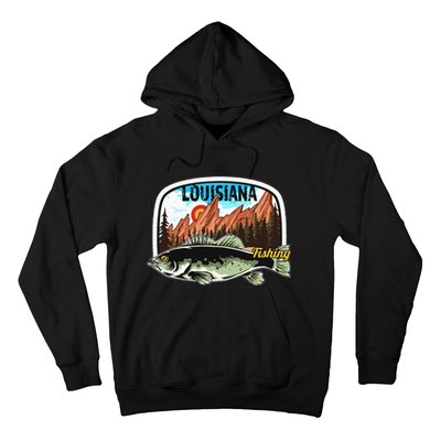 Fishing In Louisiana Retro Nature Louisiana Fishing Hoodie