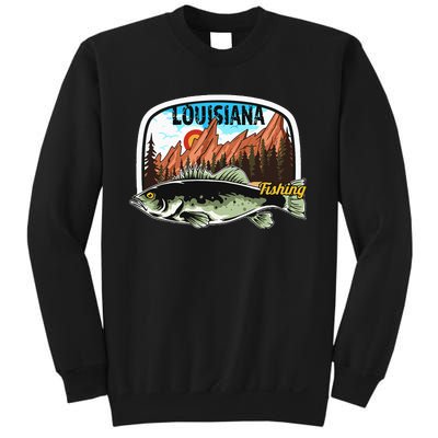 Fishing In Louisiana Retro Nature Louisiana Fishing Sweatshirt