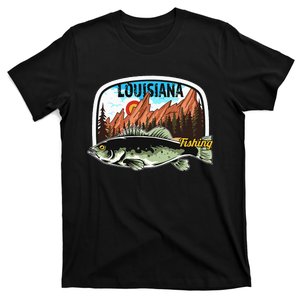 Fishing In Louisiana Retro Nature Louisiana Fishing T-Shirt