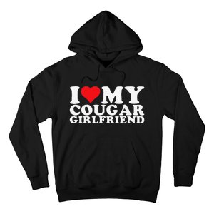 Funny I Love My Cougar Girlfriend I Heart My Cougar Girlfriend Gf Hoodie