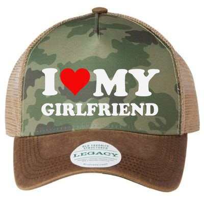 Funny I Love My Girlfriend Gf I Heart My Girlfriend Gf Funny Legacy Tie Dye Trucker Hat