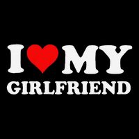 Funny I Love My Girlfriend Gf I Heart My Girlfriend Gf Funny 7-Panel Snapback Hat