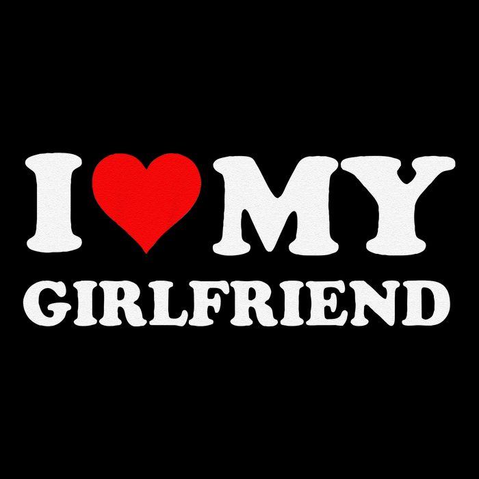 Funny I Love My Girlfriend Gf I Heart My Girlfriend Gf Funny 7-Panel Snapback Hat