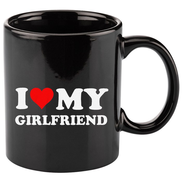 Funny I Love My Girlfriend Gf I Heart My Girlfriend Gf Funny 11oz C Handle Ceramic Mug