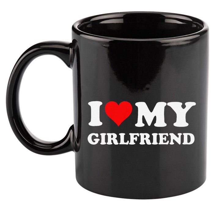 Funny I Love My Girlfriend Gf I Heart My Girlfriend Gf Funny 11oz C Handle Ceramic Mug