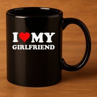 Funny I Love My Girlfriend Gf I Heart My Girlfriend Gf Funny 11oz C Handle Ceramic Mug