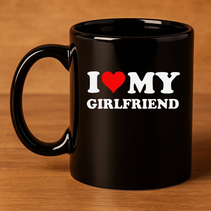 Funny I Love My Girlfriend Gf I Heart My Girlfriend Gf Funny 11oz C Handle Ceramic Mug