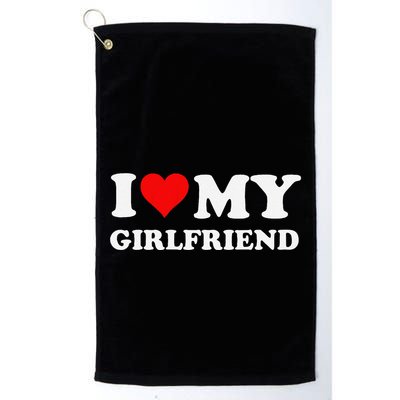 Funny I Love My Girlfriend Gf I Heart My Girlfriend Gf Funny Golf Towel