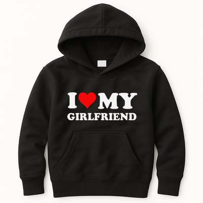 Funny I Love My Girlfriend Gf I Heart My Girlfriend Gf Funny Kids Hoodie
