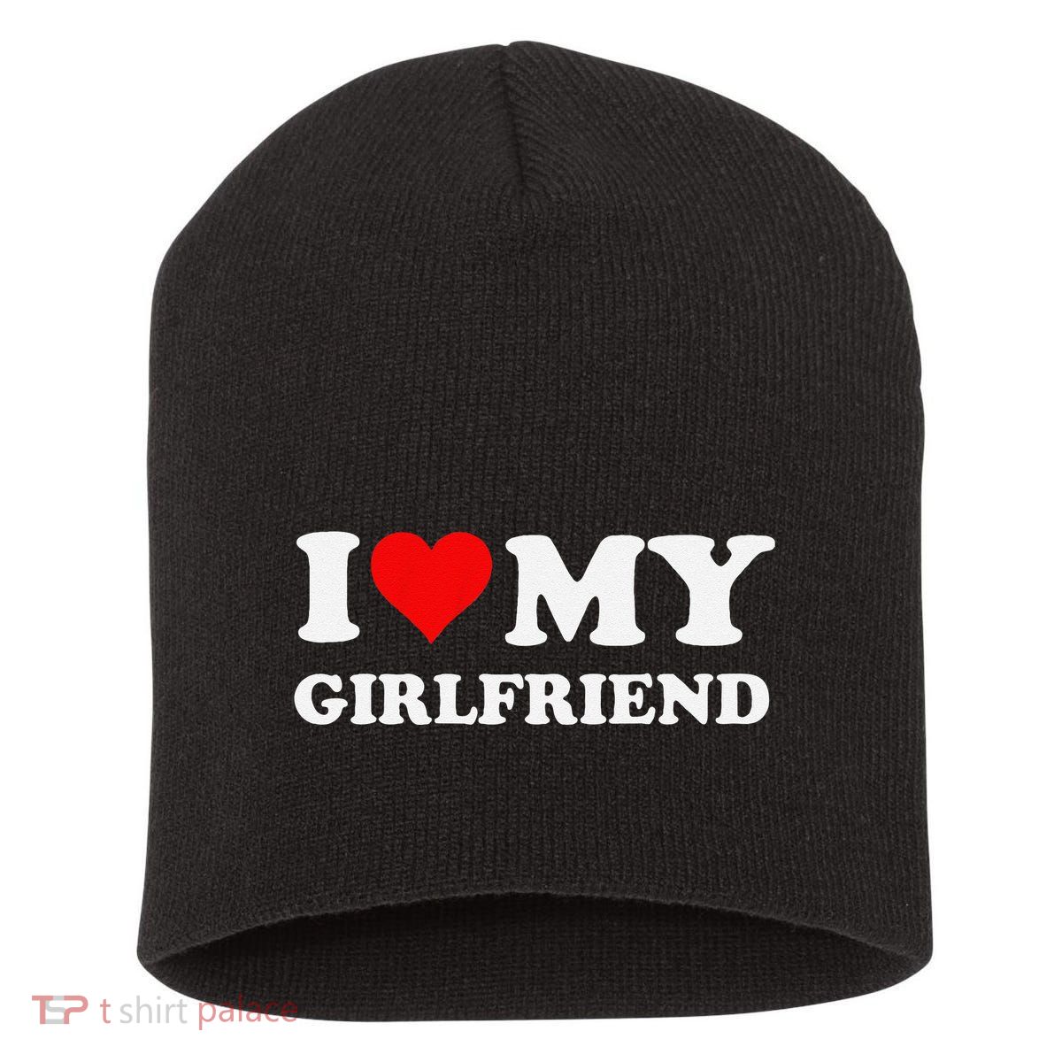 Funny I Love My Girlfriend Gf I Heart My Girlfriend Gf Funny Short Acrylic Beanie