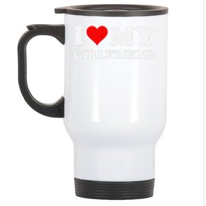 Funny I Love My Girlfriend Gf I Heart My Girlfriend Gf Funny Stainless Steel Travel Mug