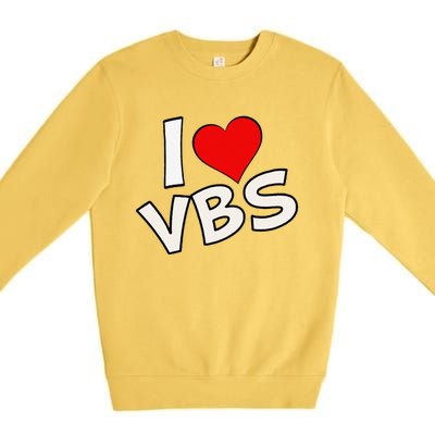 Funny I Love Vbs 2024 Vacation Bible School Archeology Premium Crewneck Sweatshirt