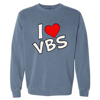 Funny I Love Vbs 2024 Vacation Bible School Archeology Garment-Dyed Sweatshirt