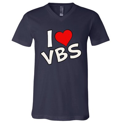 Funny I Love Vbs 2024 Vacation Bible School Archeology V-Neck T-Shirt