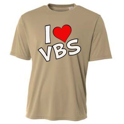 Funny I Love Vbs 2024 Vacation Bible School Archeology Cooling Performance Crew T-Shirt