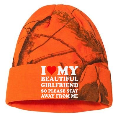 Funny I Love My Girlfriend So Please Stay Away From Me Gf Kati Licensed 12" Camo Beanie