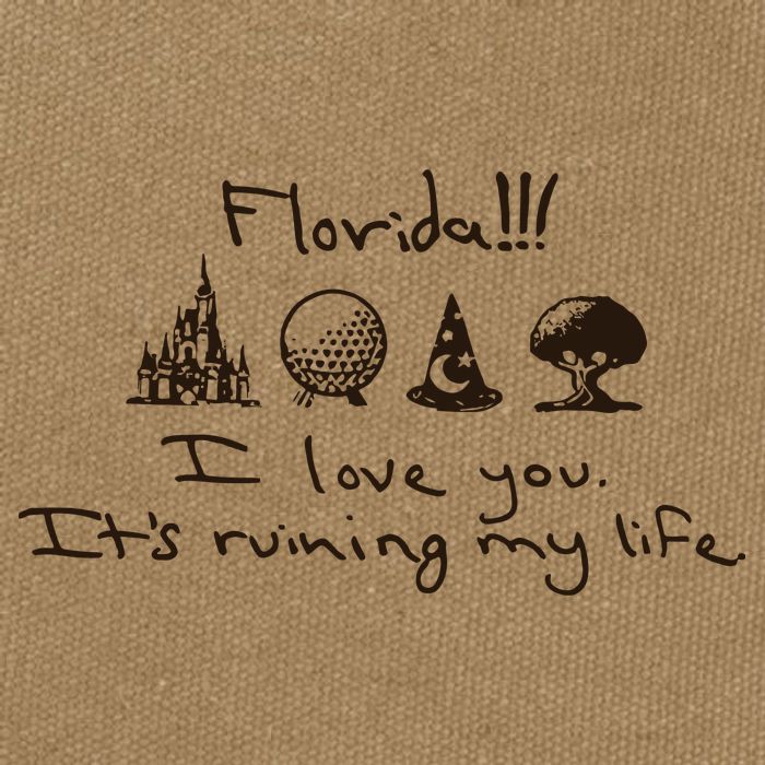 Florida I Love You ItS Ruining My Life Cotton Canvas Backpack