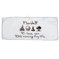 Florida I Love You ItS Ruining My Life Large Microfiber Waffle Golf Towel