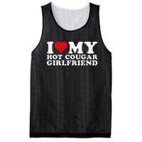 Funny I Love My Hot Cougar Girlfriend I Heart My Hot Cougar Gf Mesh Reversible Basketball Jersey Tank