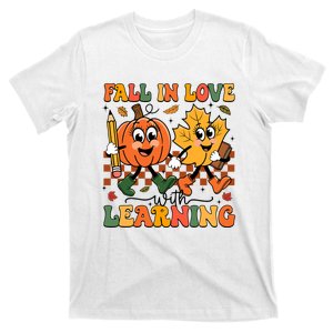 Fall In Love With Learning Thanksgiving Teacher Student T-Shirt