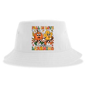 Fall In Love With Learning Thanksgiving Teacher Student Sustainable Bucket Hat