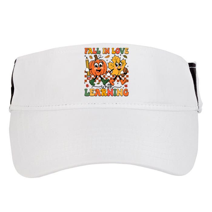 Fall In Love With Learning Thanksgiving Teacher Student Adult Drive Performance Visor