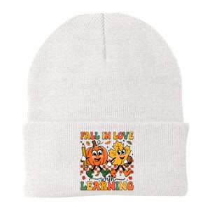 Fall In Love With Learning Thanksgiving Teacher Student Knit Cap Winter Beanie