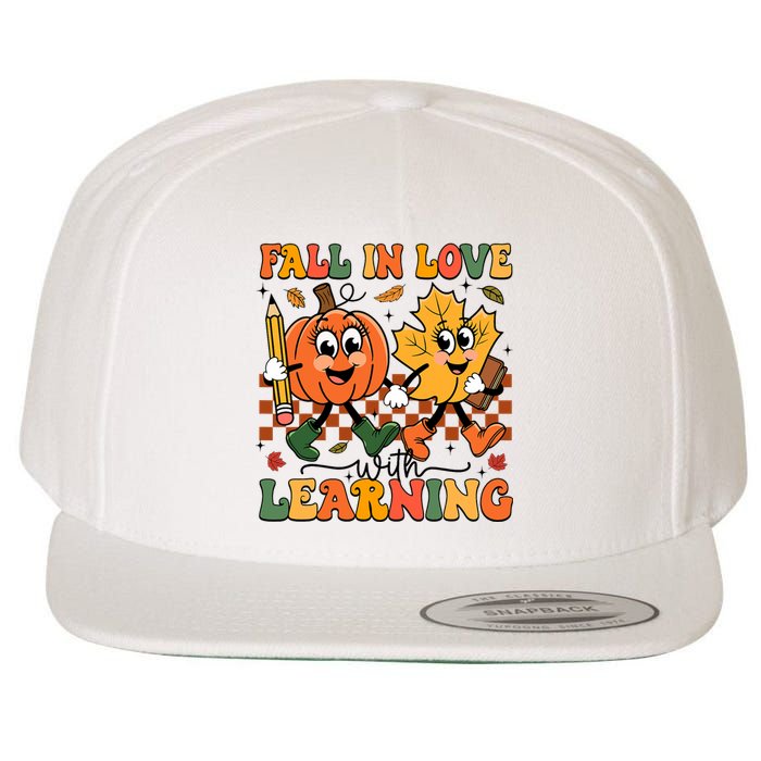 Fall In Love With Learning Thanksgiving Teacher Student Wool Snapback Cap