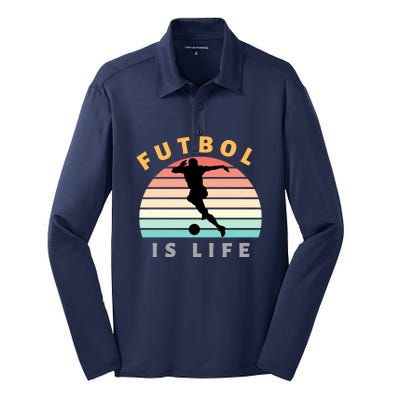 Futbol Is Life Silk Touch Performance Long Sleeve Polo