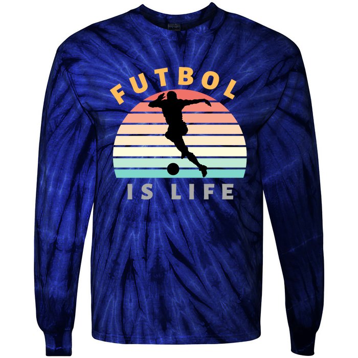 Futbol Is Life Tie-Dye Long Sleeve Shirt