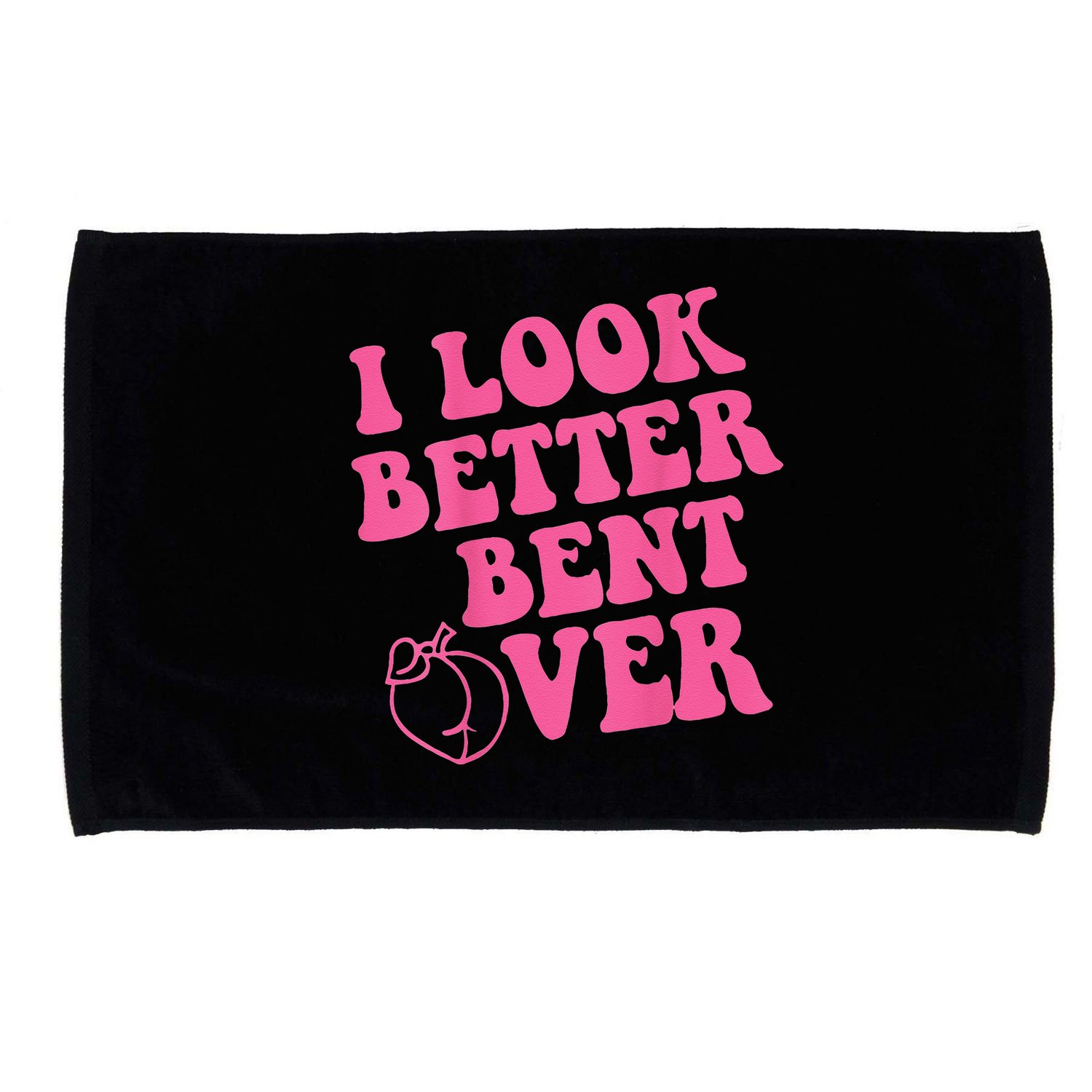 Funny i look better bent over Quote apparel cool saying Microfiber Hand Towel