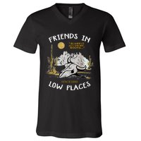 Friend In Low Places 90s Country Western V-Neck T-Shirt