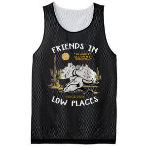 Friend In Low Places 90s Country Western Mesh Reversible Basketball Jersey Tank