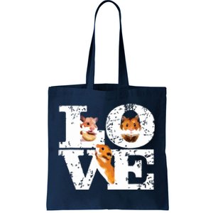 Funny I Love Hamsters Gift Cute Hamster Pet Lover Hamster Tote Bag