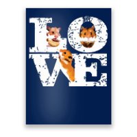 Funny I Love Hamsters Gift Cute Hamster Pet Lover Hamster Poster