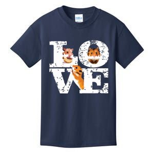 Funny I Love Hamsters Gift Cute Hamster Pet Lover Hamster Kids T-Shirt