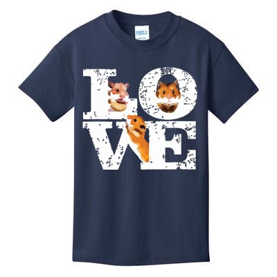 Funny I Love Hamsters Gift Cute Hamster Pet Lover Hamster Kids T-Shirt