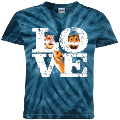 Funny I Love Hamsters Gift Cute Hamster Pet Lover Hamster Kids Tie-Dye T-Shirt