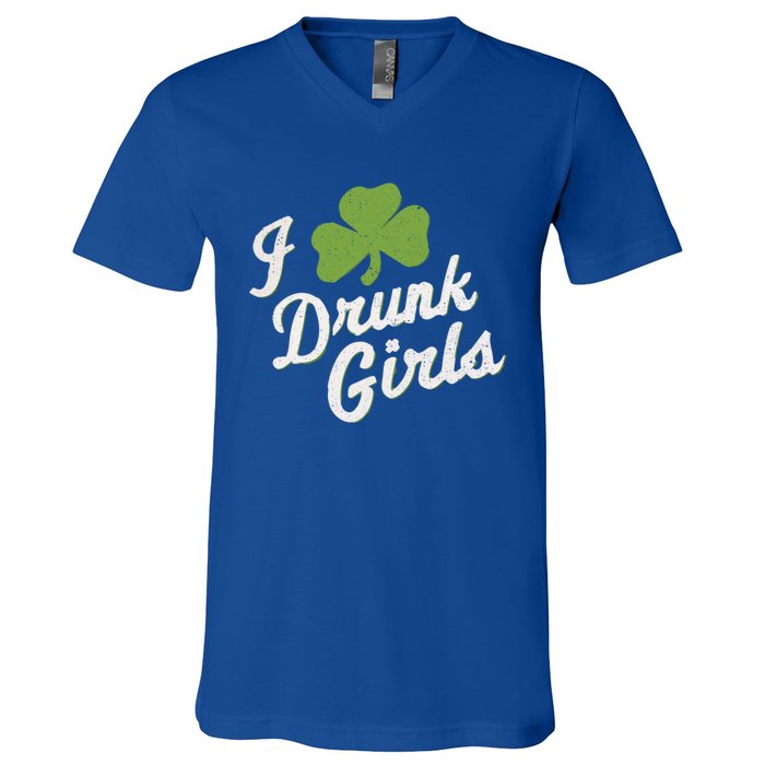 Funny I Love Drunk St Patrick’s Day Ing Gift V-Neck T-Shirt