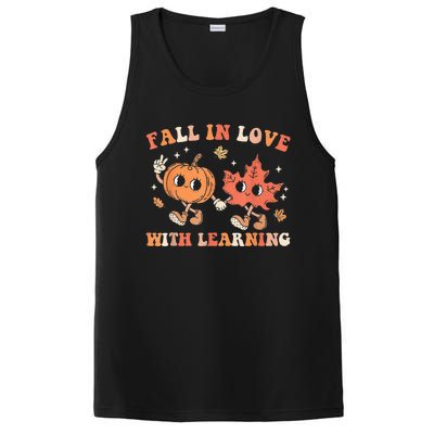 Fall In Love With Learning Fall Teacher Thanksgiving Retro PosiCharge Competitor Tank