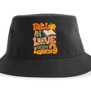 Fall In Love With Learning Autum Thanksgiving Teacher Sustainable Bucket Hat