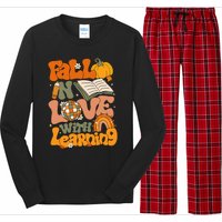 Fall In Love With Learning Autum Thanksgiving Teacher Long Sleeve Pajama Set