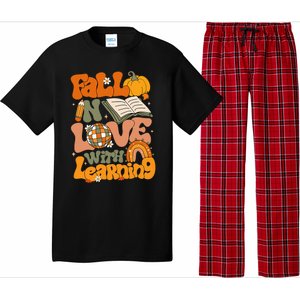 Fall In Love With Learning Autum Thanksgiving Teacher Pajama Set